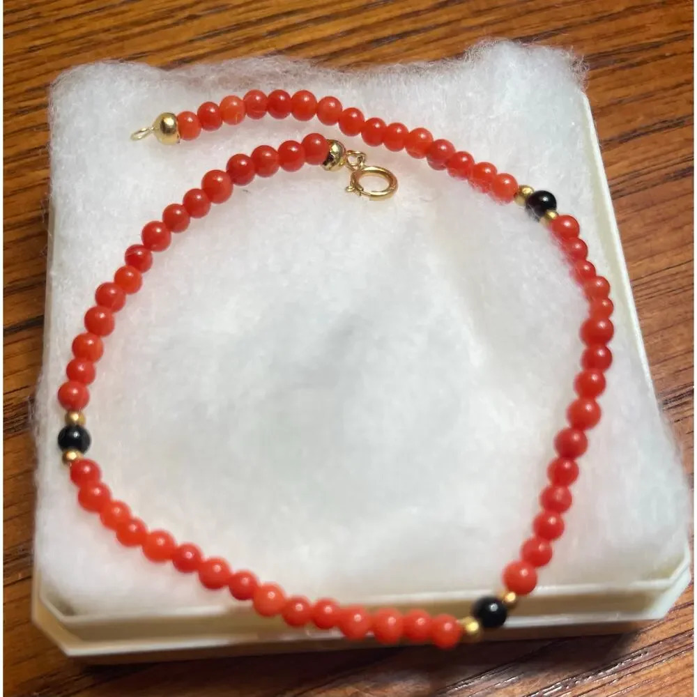 Mirella Gioielli Sorrento red coral bracelet vintage ￼ Italian